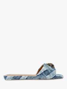 Сандалии на плоской подошве в кенсингтоне Kurt Geiger London, цвет Blue Denim