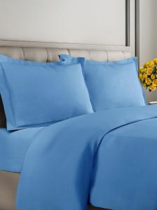 Комплект постельного белья из 3 предметов из высококачественной микрофибры, размер King CGK Unlimited, Denim blue