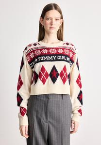 Джемпер Tommy Jeans FAIR ISLE CREWNECK SWEATER, Ecru/Multi/Off-White