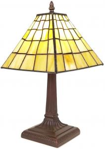 Настольная лампа Clayre & Eef Tiffany Ø 20x38 см, желтое пластиковое стекло Clayre&Eef, желтый