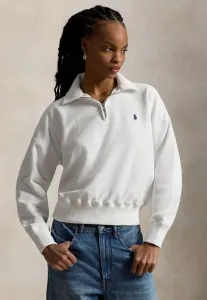 Флисовая толстовка с застежкой-молнией до середины груди Polo Ralph Lauren, White