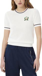 Lacoste женский свитер с вышитым щитом Made in France, Flour