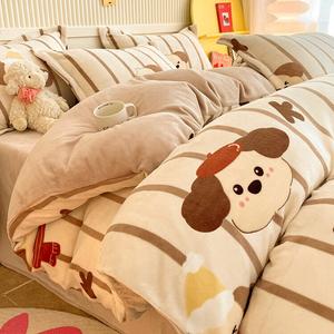 LUOLAI HOME Комплект постельного белья, 180 см, 4 предмета, цвет Sweet Bordeaux