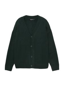 Вязаный кардиган Pull&Bear, темно-зеленый