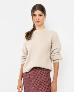 Женский свитер с круглым вырезом, однотонный El Ganso, бежевый