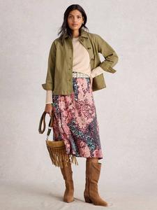 Джинсовая куртка Eden расслабленного кроя White Stuff, Khaki