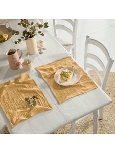 Erwin Müller Набор хлопковых салфеток под тарелки, 2 шт , цвет Arona, карри