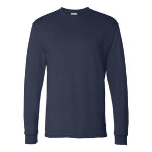 Футболка Hanes Essential-T с длинным рукавом, темно-синий
