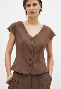 Блуза NA-KD, коричневый