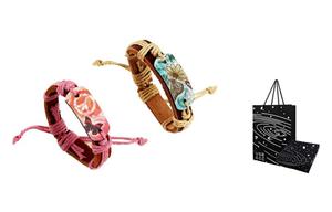 Браслеты из коровьей кожи с хлопково-льняной смесью unisex US8ACC