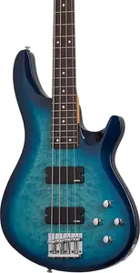 Бас-гитара Schecter C-4 Plus с 4 струнами, гриф из палисандра, цвет Ocean Blue Burst
