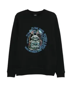 Толстовка с круглым вырезом и принтом кролика Paul Smith, черный