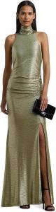 Платье Lauren Ralph Lauren Retleah-Sleeveless-Gown, цвет Olive Grove/Gold Foil