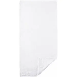 Полотенца Madison однотонные с полосатой каймой, 100% хлопок Egeria, белый