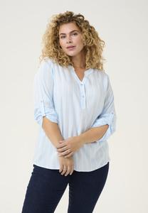 Блуза Kaffe Curve KCSIDA BLOUSE, Light Blue Chalk Stripe/Blue