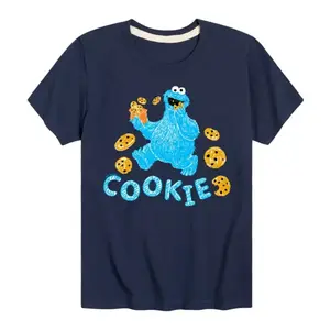 Футболка для мальчиков 8-20 лет с принтом Cookie Monster из «Улицы Сезам» Licensed Character, синий