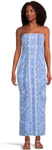 Платье Lilly Pulitzer Noa Strapless Maxi Dress, цвет Jacaranda Blue Knotty And Nice Engineered Knit Maxi
