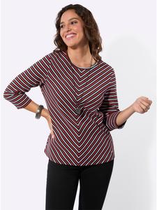 Рубашка с круглым вырезом в клубнично-белом узоре WITT WEIDEN