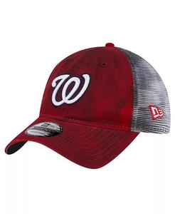 Мужская красная регулируемая кепка Washington Nationals Team Slick Trucker 9TWENTY New Era