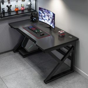 Компьютерный стол Naijia для двоих, игровой стол, домашний рабочий стол, длинный стол, учебный стол [Single Seat] Sesame Black 100 см