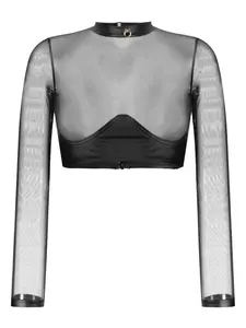 Топ Chambre Noire с длинными рукавами Maison Close, черный