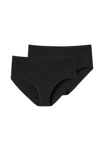 Трусики миди, 2 шт. из органического хлопка 95/5 SCHIESSER, черный