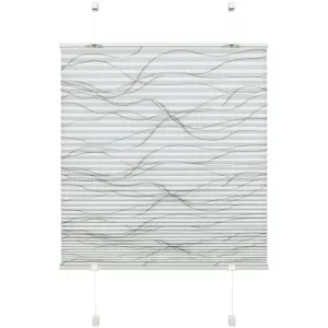 Складная штора EASYFIX Katy Wave с 2 направляющими для управления защита от света без сверления, регулируемая по ширине Gardinia, белый
