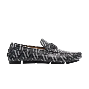 Лоферы Versace La Greca Penny Loafer, серый