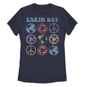 Футболка с изображением значков «День Земли» для юниоров Peace Earth Recycle Icons