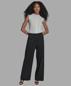 Женские брюки с широкими штанинами BCBG, Black