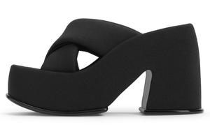 CHARLES&KEITH Слипоны женские Black Textured/Chalk White/Orange - BLACK TEXTURED Black Textured, цвет BLACK TEXTURED Black Textured