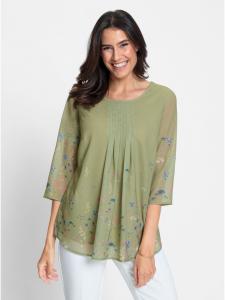 Блузка с принтом в тростниково-бежевом цвете WITT WEIDEN