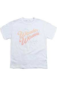 Футболка с коротким рукавом Wonder Woman 84 Wonder Lines для детей Gildan, белый