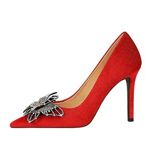 QITUMAUL Стройные каблуки на высоком каблуке женские красные [высота каблука 10 см], цвет Red[Heel Height 10cm]