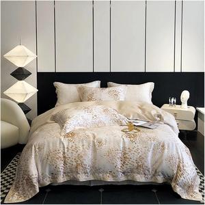 YUSIWOAL Комплект постельного белья из натурального эвкалипта 1000TC с цветочным принтом