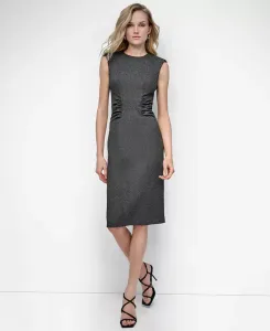 Женское платье-футляр без рукавов с круглым вырезом DKNY