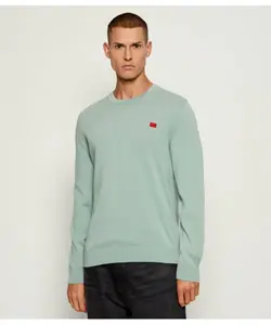 Свитер Сан-Кассиус-c1 Regular fit Hugo, зеленый