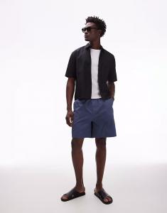 Хлопковые шорты ARKET синего цвета