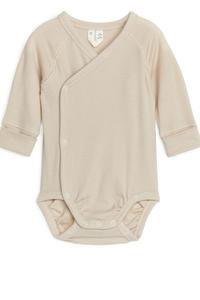 Широкий комбинезон в рубчик для новорожденных Arket, бежевый