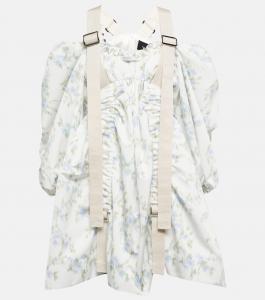 Мини-платье с рукавами-буфами Simone Rocha, синий