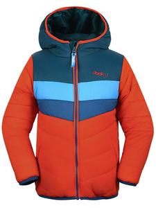 Всесезонная стеганая куртка Баз оранжево-синего цвета Peek U