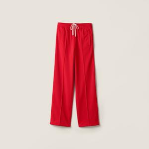 Брюки из технического джерси MIU MIU, красный