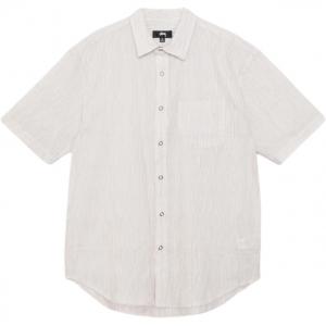 Волнистая полосатая рубашка с коротким рукавом Stussy, белый