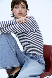 Рубашка из ребристого джерси H&M, мультиколор