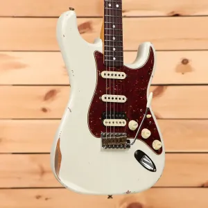 Fender Custom Shop Limited 1967 Stratocaster HSS Relic - Состаренный Олимпийский Белый-CZ580130