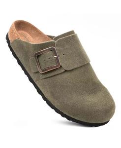 Сабо Atlas из натуральной кожи для женщин с поддержкой свода стопы Aerothotic, зеленый