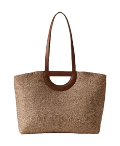 Наплечная сумка из технической ткани Borbonese, бежевый