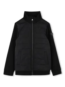 Куртка на молнии с монограммой BOSS Kidswear, черный