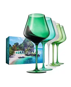 Набор из 5 бокалов для вина «Цвета пляжей тайского острова» The Wine Savant, multicolor
