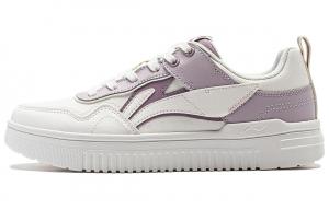 Кроссовки LINING Qingyun Skateboarding Shoes Women's Low-top White/Purple, фиолетовый
